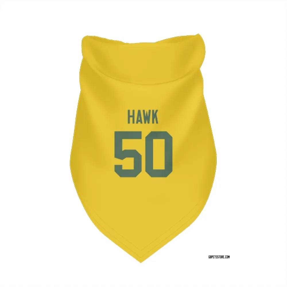 Green Bay Packers A.J. Hawk Gold Pet Bandana for Dog & Cat
