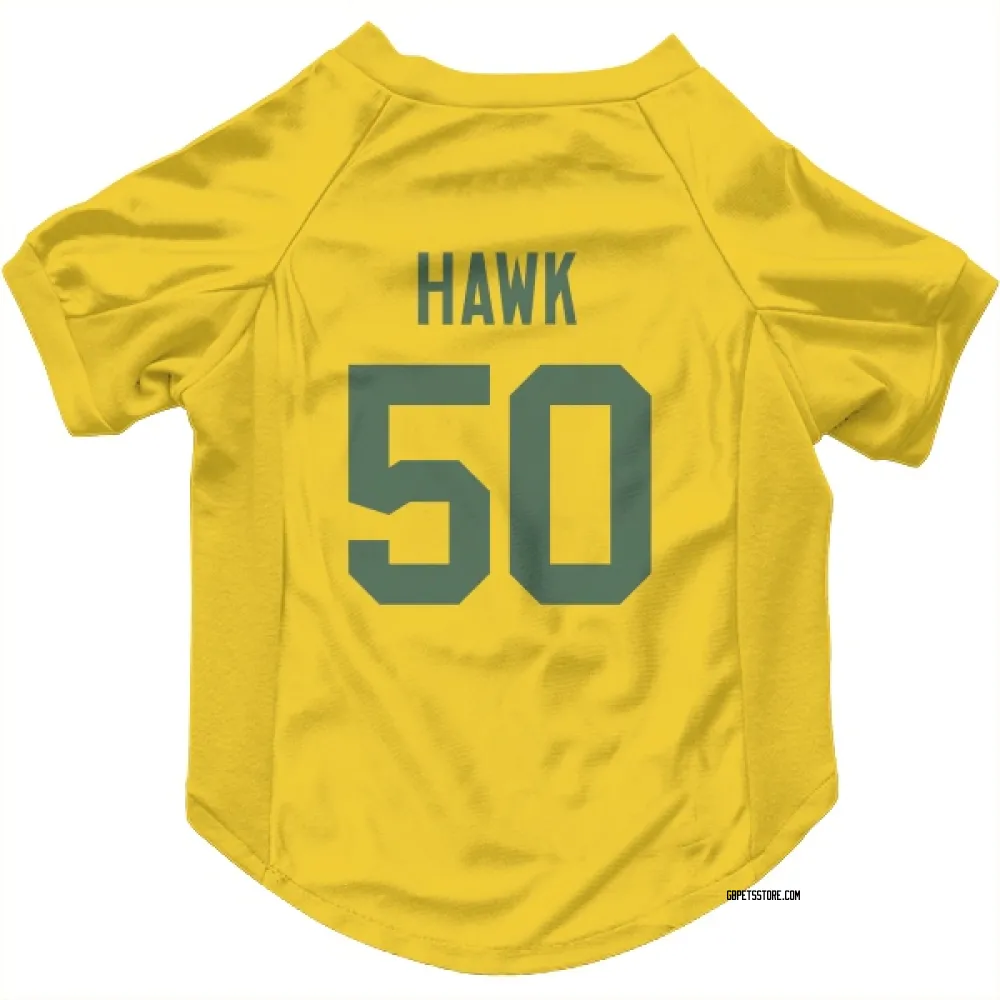 Green Bay Packers A.J. Hawk Gold Pet Jersey for Dog & Cat
