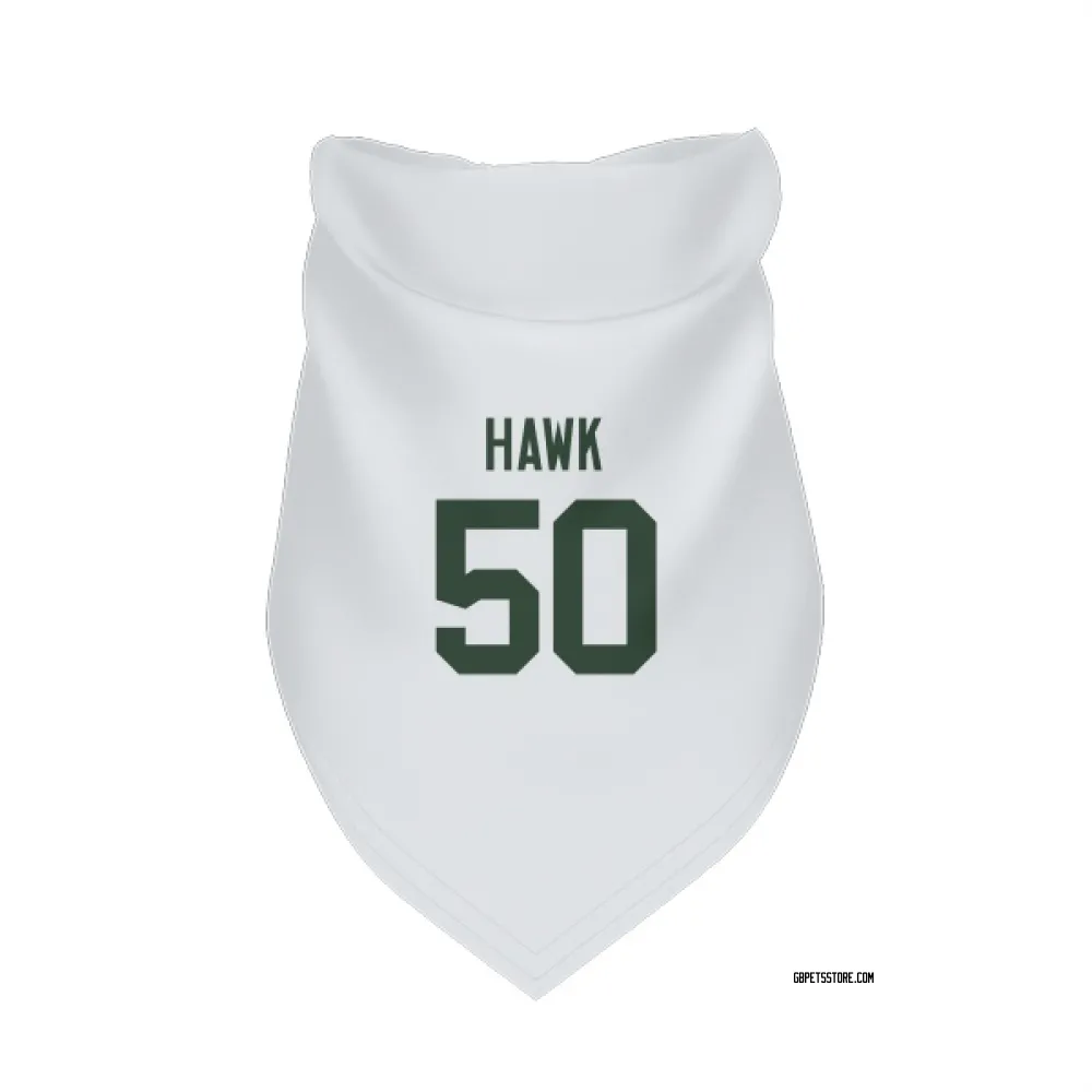 Green Bay Packers A.J. Hawk White Pet Bandana for Dog & Cat
