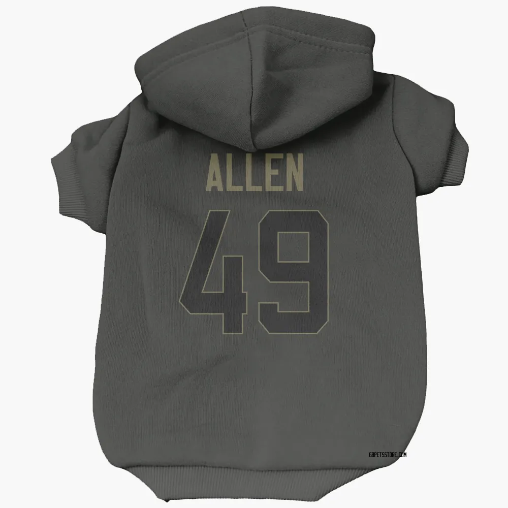 Green Bay Packers Austin Allen Black Service Pet Hoodie for Dog & Cat