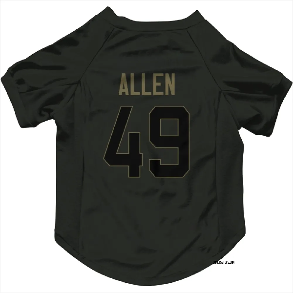 Green Bay Packers Austin Allen Black Service Pet Jersey for Dog & Cat