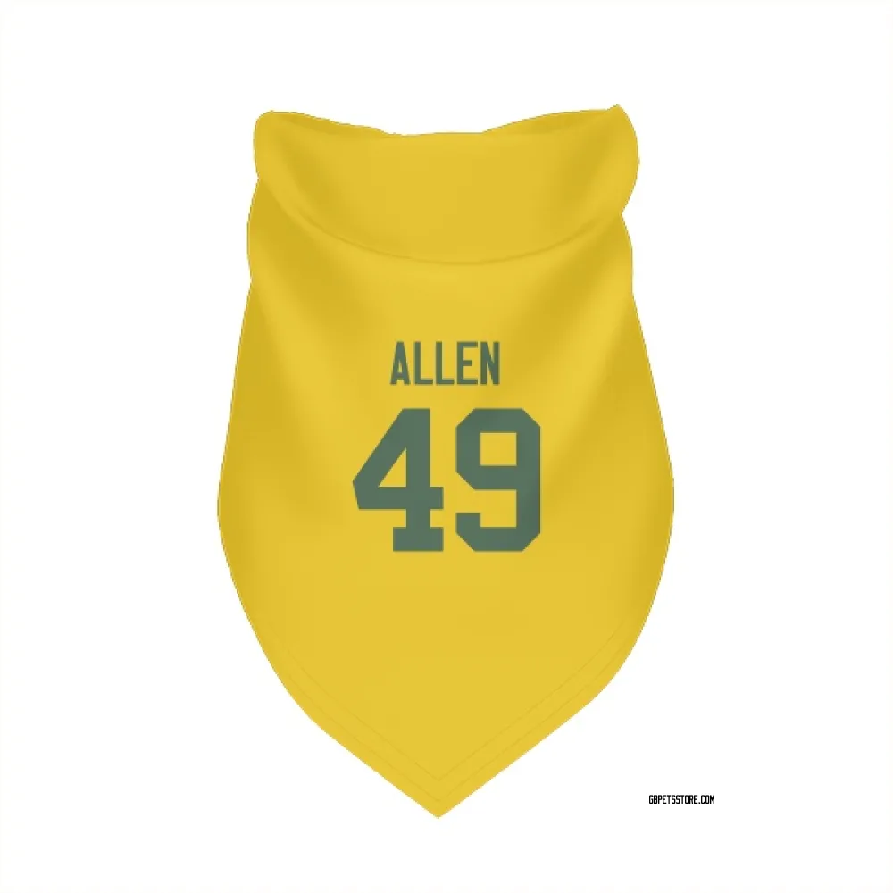 Green Bay Packers Austin Allen Gold Pet Bandana for Dog & Cat