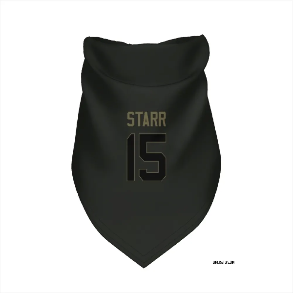 Green Bay Packers Bart Starr Black Service Pet Bandana for Dog & Cat