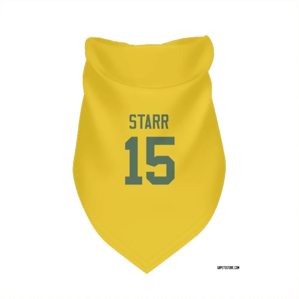 Green Bay Packers Bart Starr Gold Pet Bandana for Dog & Cat