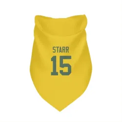 Green Bay Packers Bart Starr Gold Pet Bandana for Dog & Cat