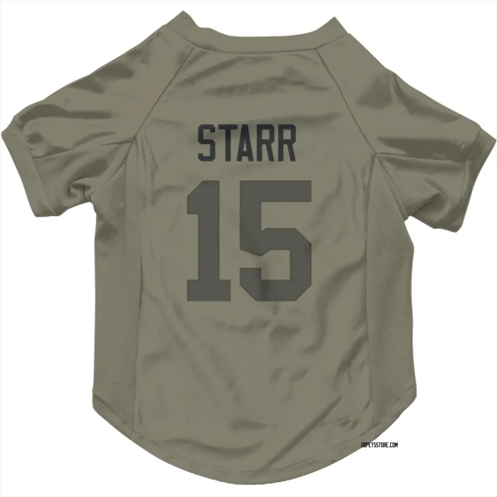 Green Bay Packers Bart Starr Olive Pet Jersey for Dog & Cat