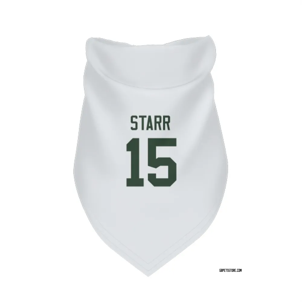 Green Bay Packers Bart Starr White Pet Bandana for Dog & Cat