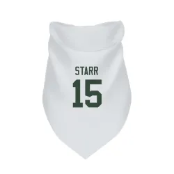 Green Bay Packers Bart Starr White Pet Bandana for Dog & Cat