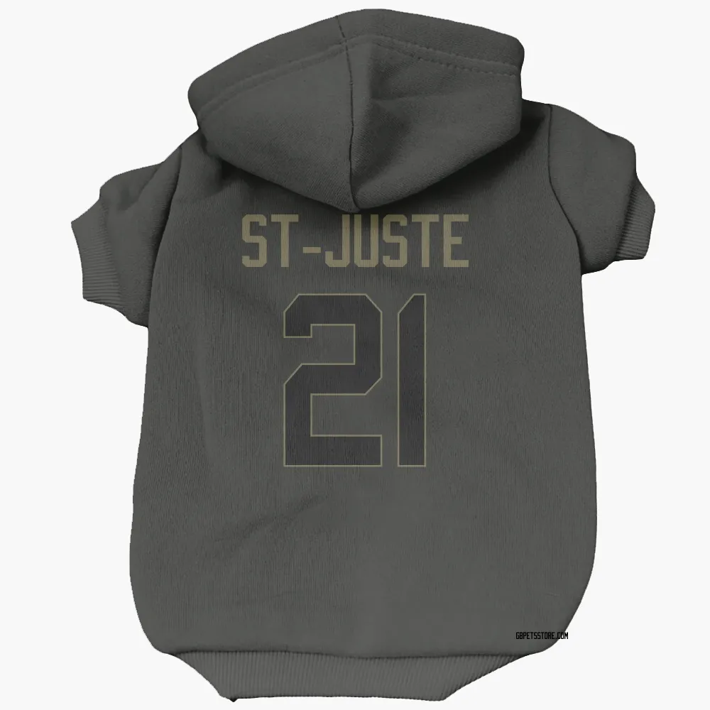 Green Bay Packers Benjamin St-Juste Black Service Pet Hoodie for Dog & Cat
