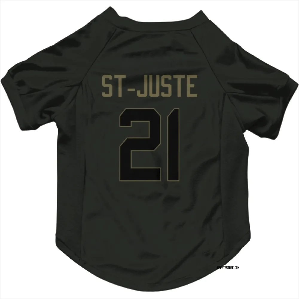 Green Bay Packers Benjamin St-Juste Black Service Pet Jersey for Dog & Cat