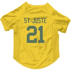 Green Bay Packers Benjamin St-Juste Gold Pet Jersey for Dog & Cat