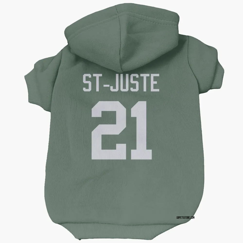 Green Bay Packers Benjamin St-Juste Green Pet Hoodie for Dog & Cat