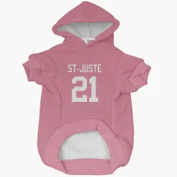 Green Bay Packers Benjamin St-Juste Pink Pet Hoodie for Dog & Cat