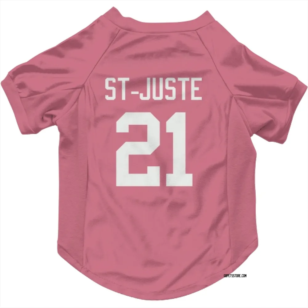 Green Bay Packers Benjamin St-Juste Pink Pet Jersey for Dog & Cat