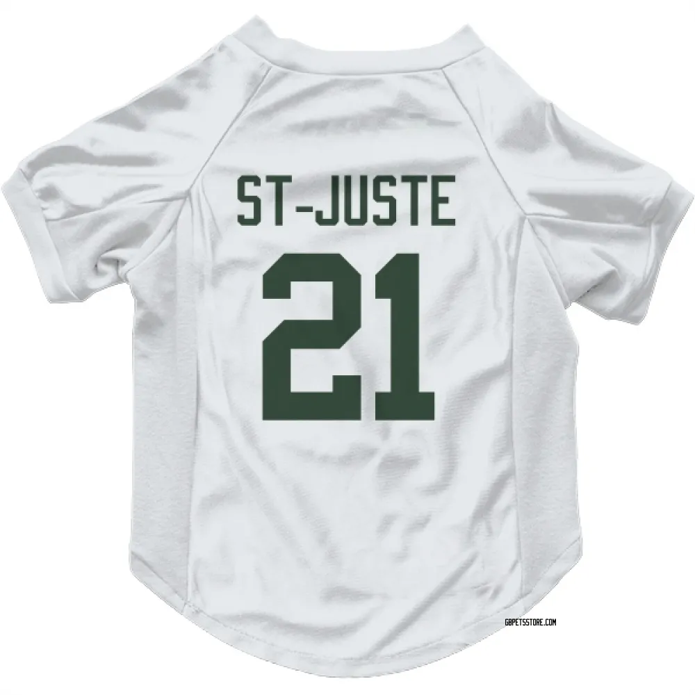 Green Bay Packers Benjamin St-Juste White Pet Jersey for Dog & Cat