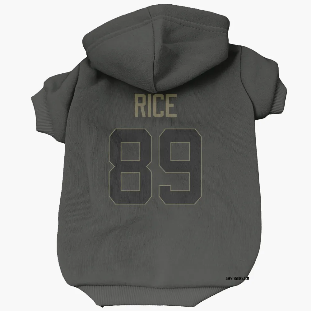 Green Bay Packers Brenden Rice Black Service Pet Hoodie for Dog & Cat