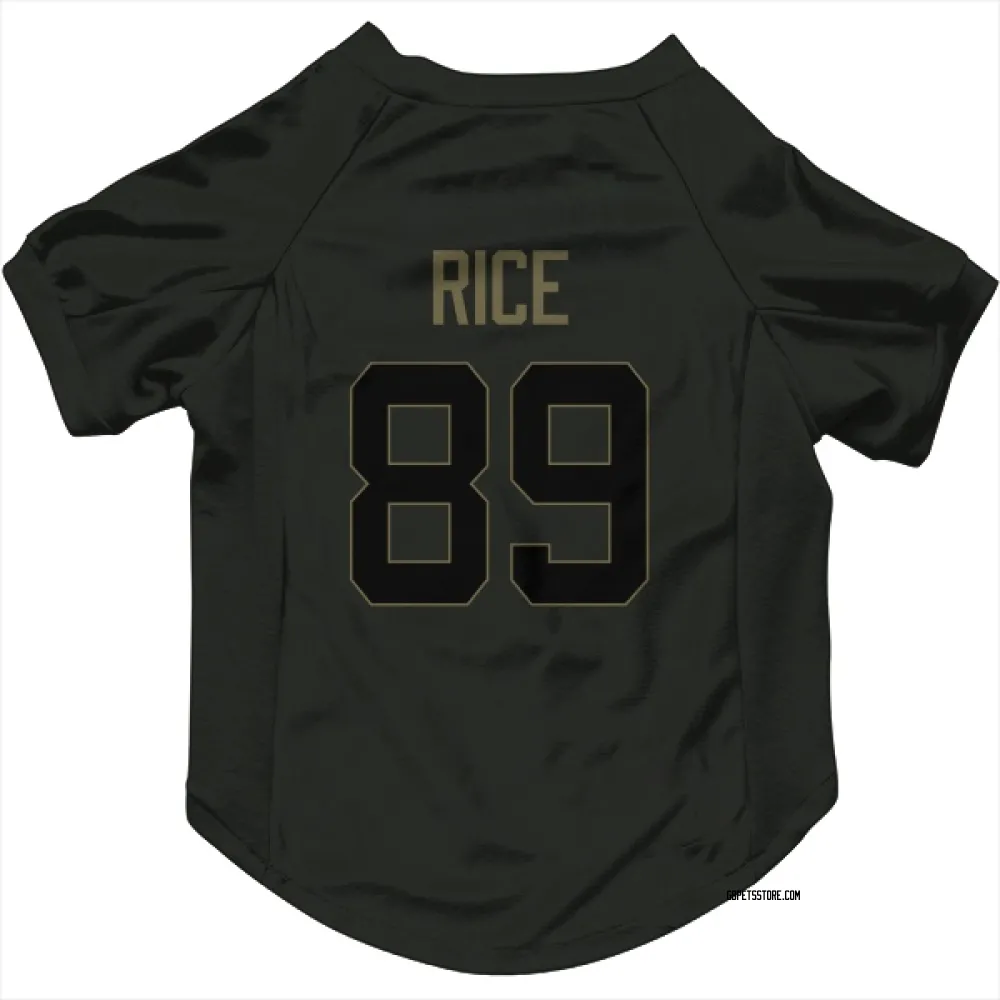 Green Bay Packers Brenden Rice Black Service Pet Jersey for Dog & Cat