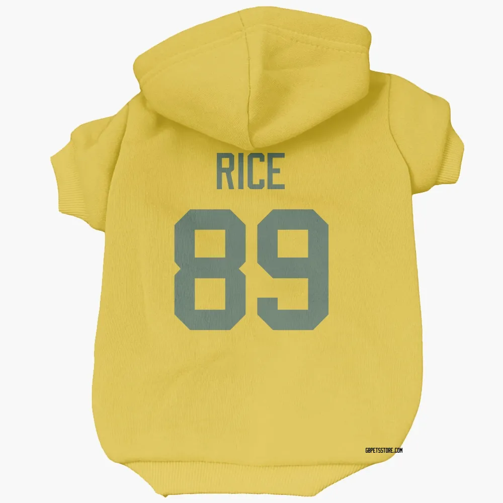 Green Bay Packers Brenden Rice Gold Pet Hoodie for Dog & Cat