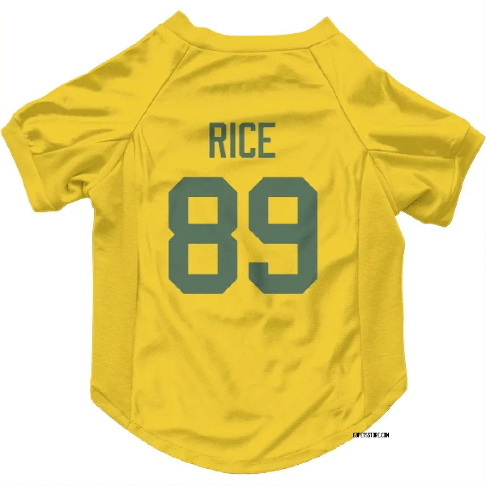 Green Bay Packers Brenden Rice Gold Pet Jersey for Dog & Cat