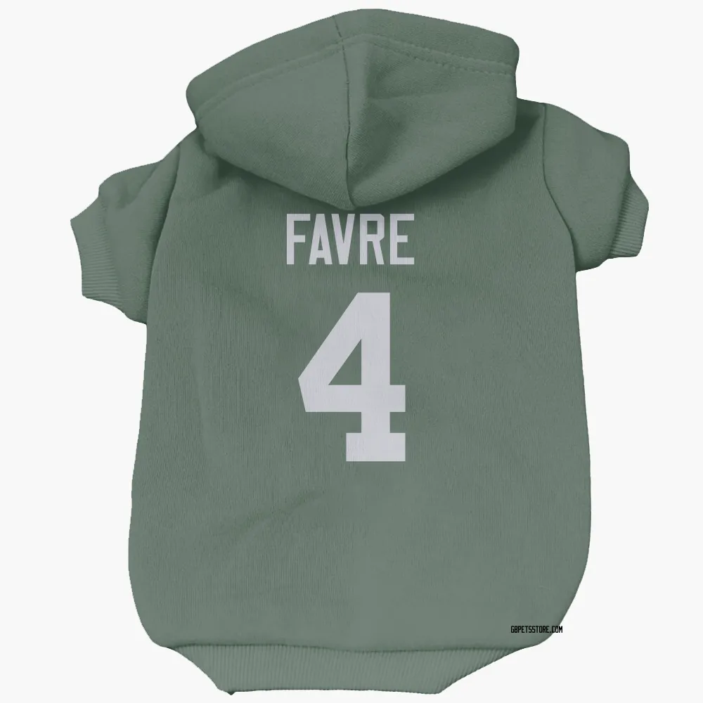 Green Bay Packers Brett Favre Green Pet Hoodie for Dog & Cat