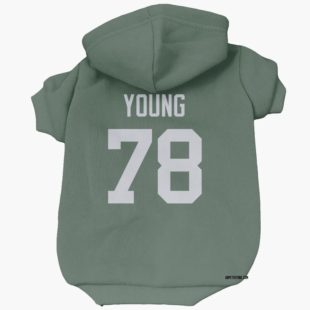 Green Bay Packers Cameron Young Green Pet Hoodie for Dog & Cat
