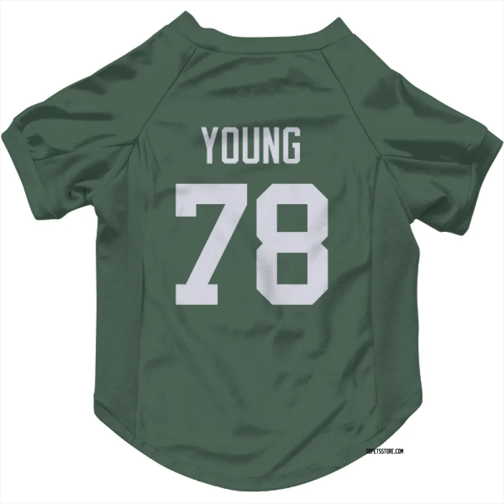 Green Bay Packers Cameron Young Green Pet Jersey for Dog & Cat