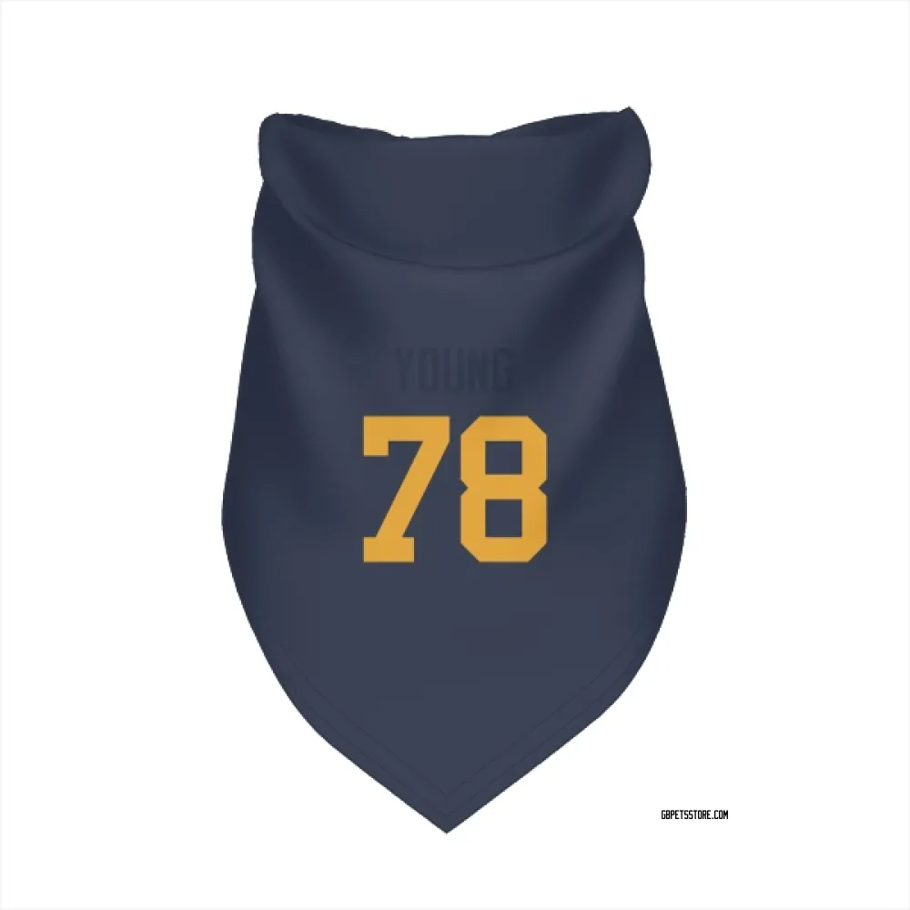 Green Bay Packers Cameron Young Navy Pet Bandana for Dog & Cat