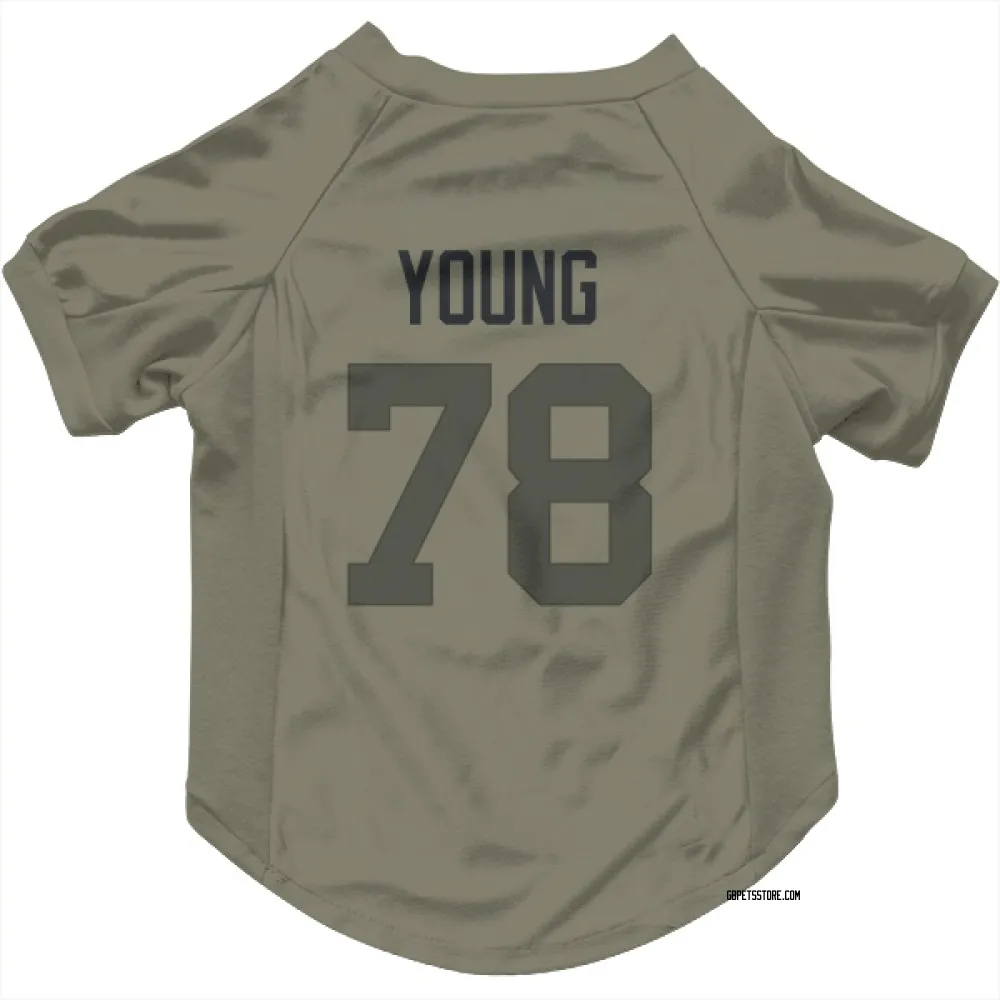 Green Bay Packers Cameron Young Olive Pet Jersey for Dog & Cat
