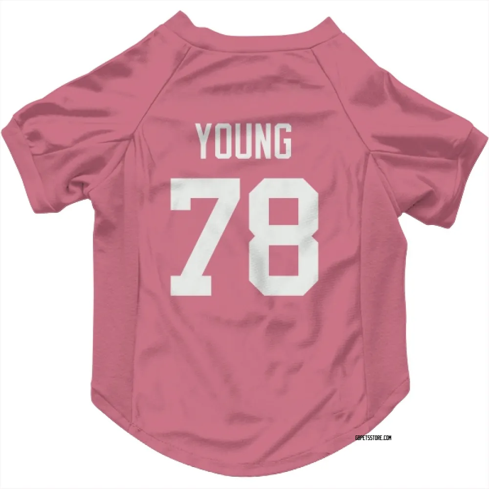 Green Bay Packers Cameron Young Pink Pet Jersey for Dog & Cat