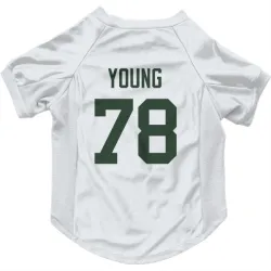 Green Bay Packers Cameron Young White Pet Jersey for Dog & Cat