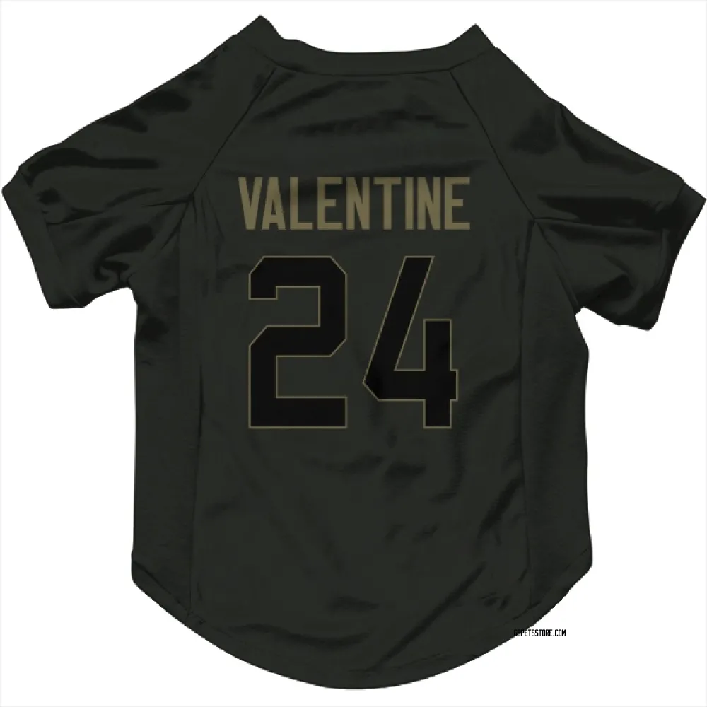 Green Bay Packers Carrington Valentine Black Service Pet Jersey for Dog & Cat