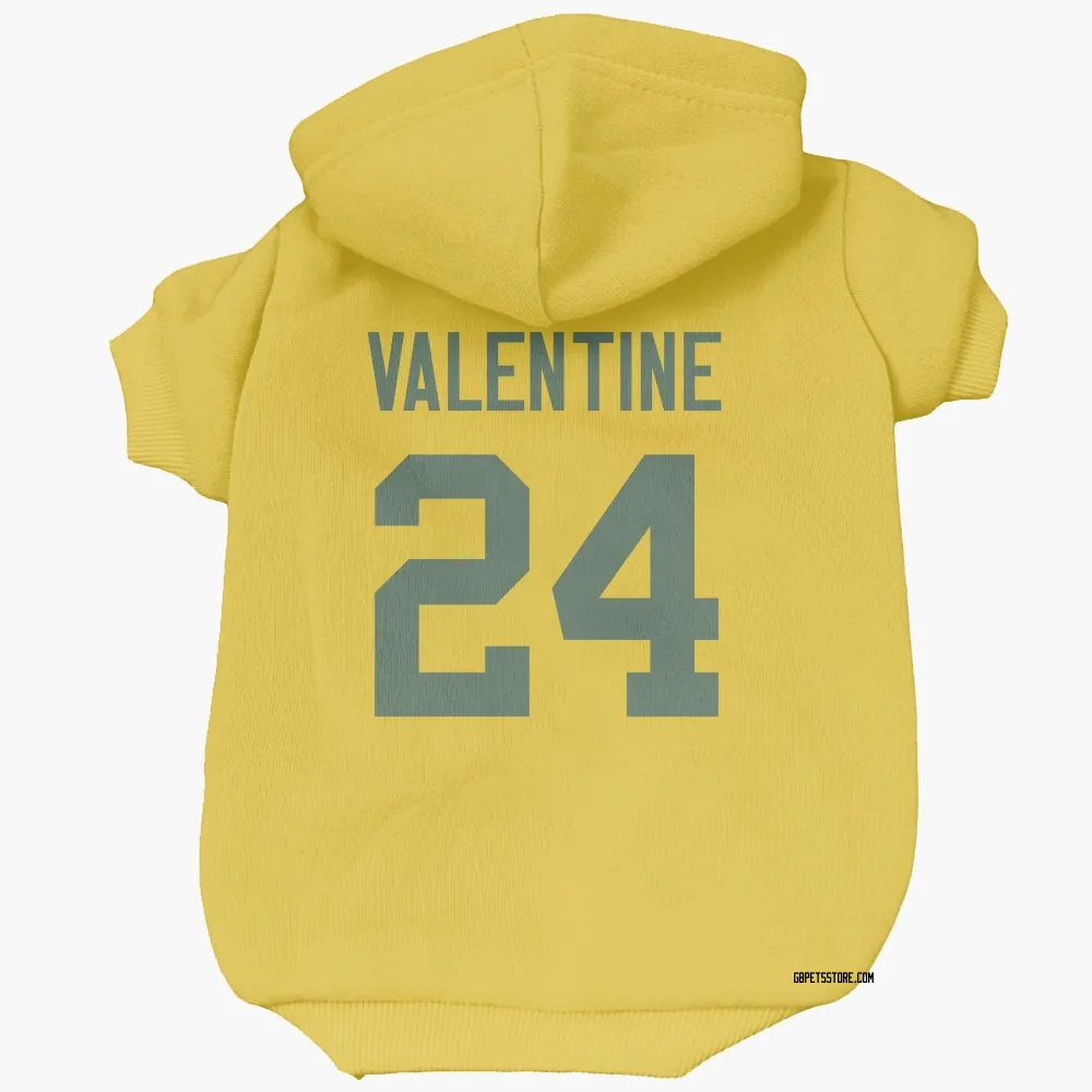 Green Bay Packers Carrington Valentine Gold Pet Hoodie for Dog & Cat