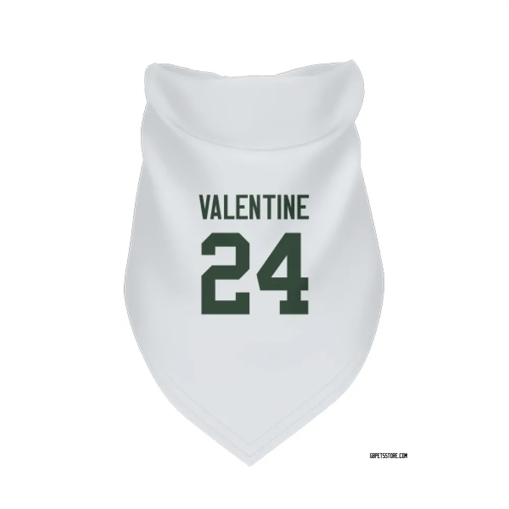 Green Bay Packers Carrington Valentine White Pet Bandana for Dog & Cat