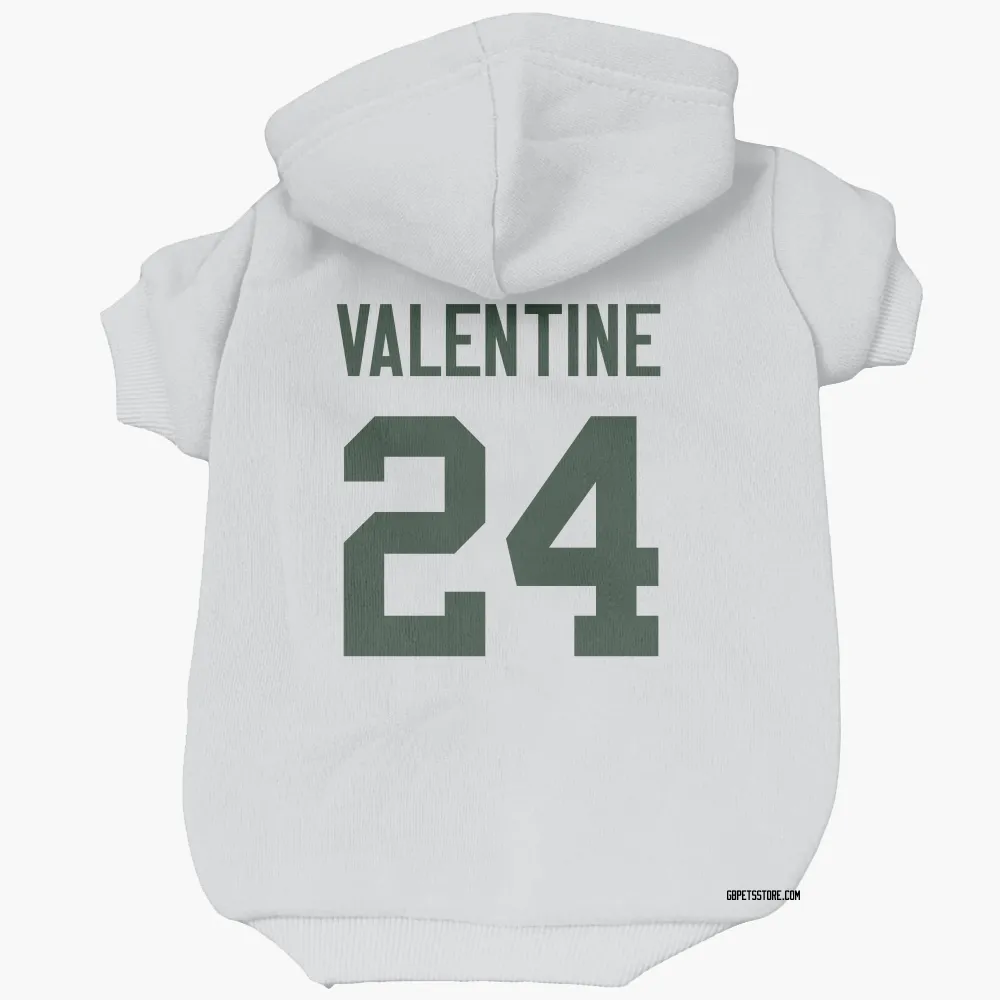 Green Bay Packers Carrington Valentine White Pet Hoodie for Dog & Cat