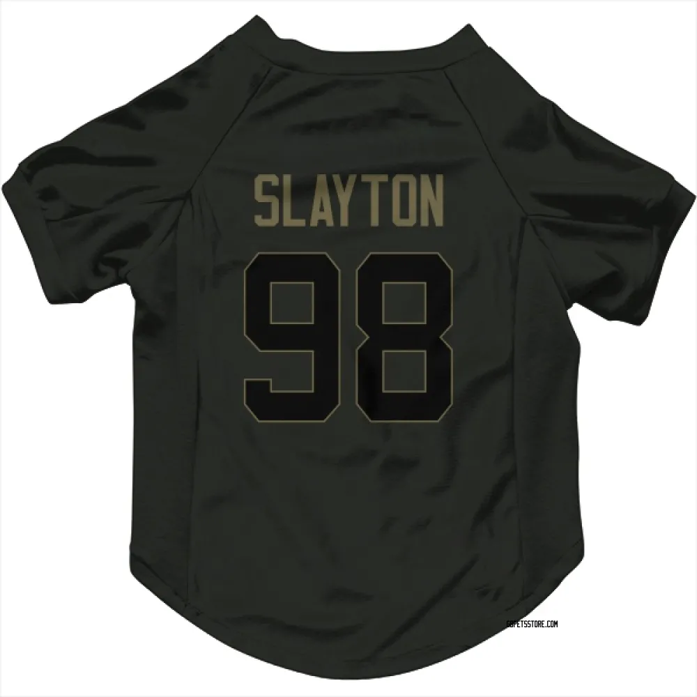 Green Bay Packers Chris Slayton Black Service Pet Jersey for Dog & Cat