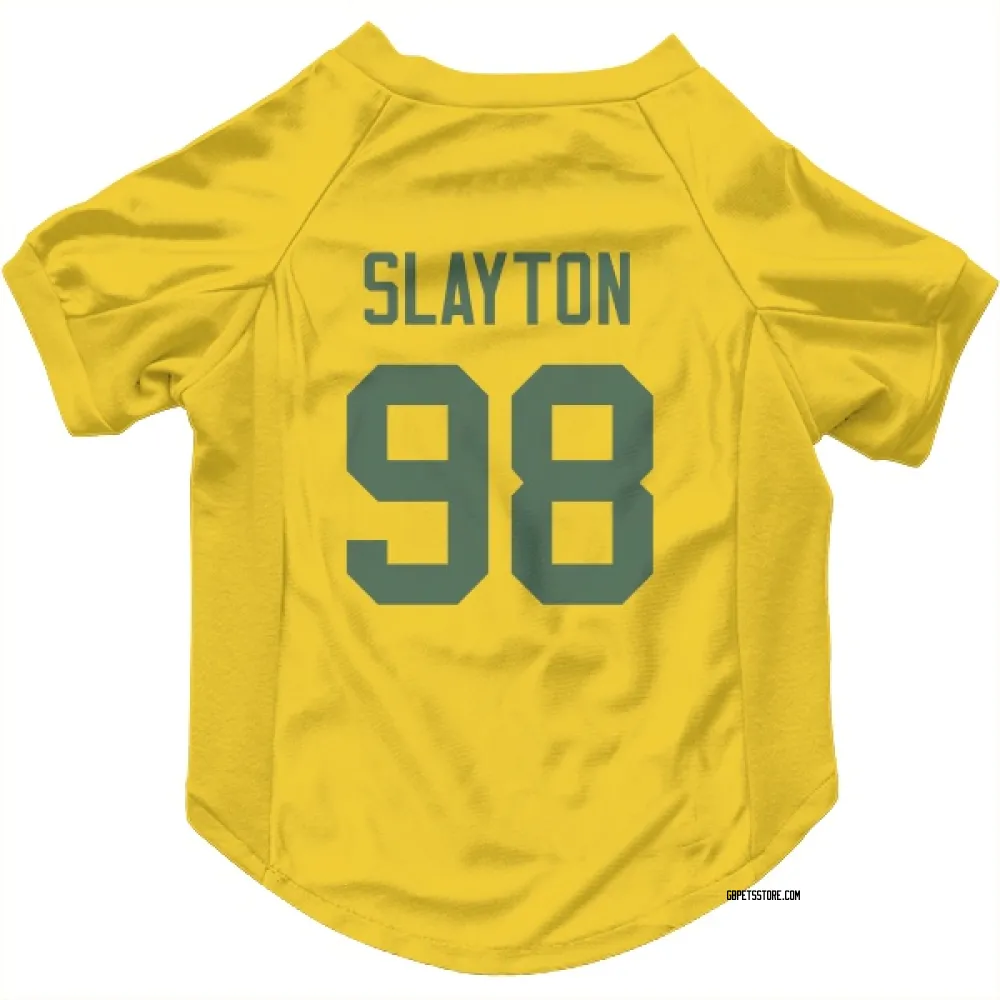 Green Bay Packers Chris Slayton Gold Pet Jersey for Dog & Cat