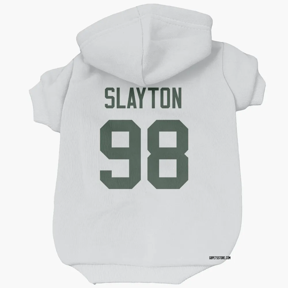Green Bay Packers Chris Slayton White Pet Hoodie for Dog & Cat