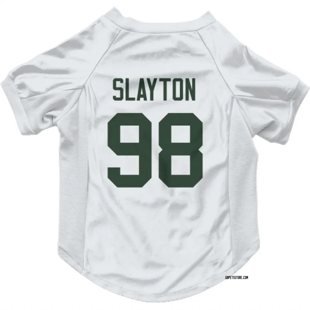 Green Bay Packers Chris Slayton White Pet Jersey for Dog & Cat