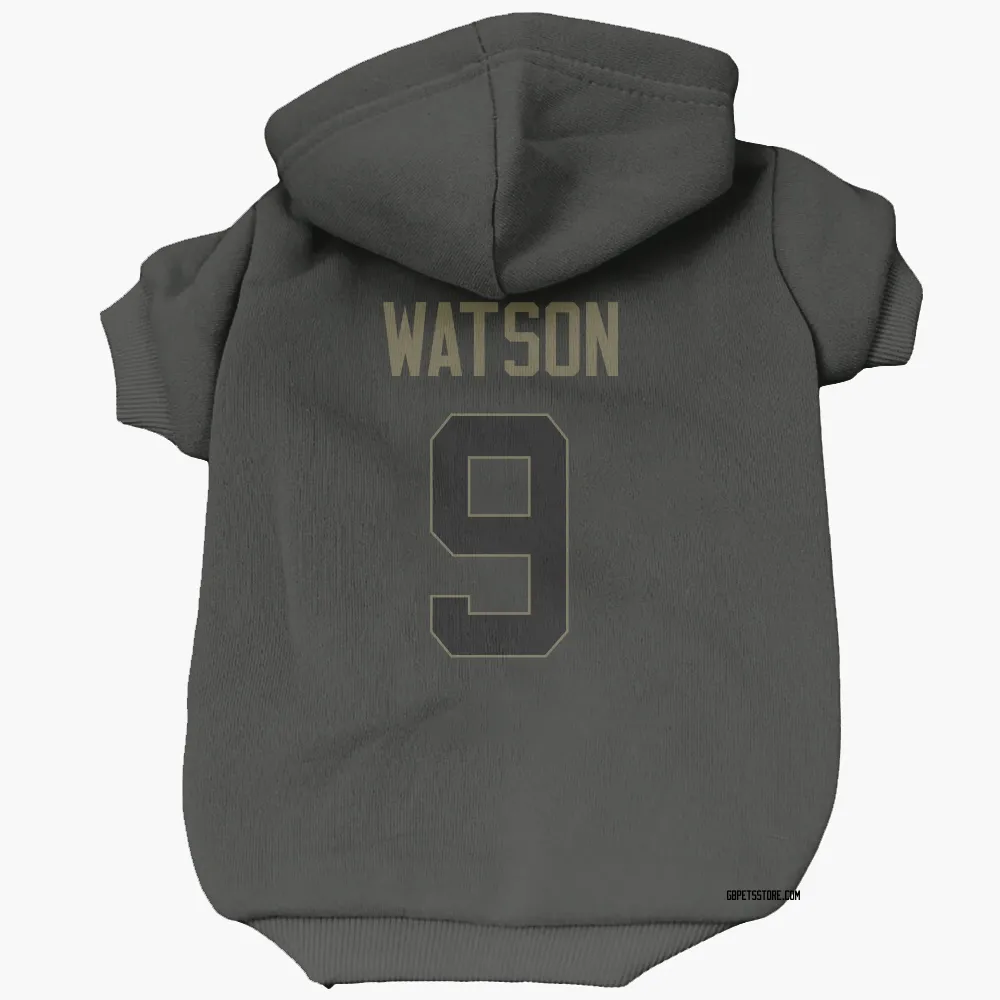Green Bay Packers Christian Watson Black Service Pet Hoodie for Dog & Cat