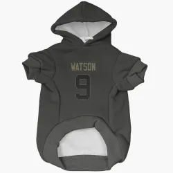 Green Bay Packers Christian Watson Black Service Pet Hoodie for Dog & Cat