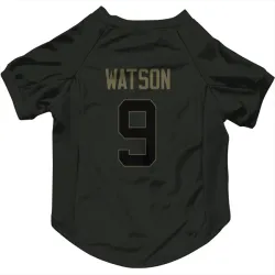 Green Bay Packers Christian Watson Black Service Pet Jersey for Dog & Cat