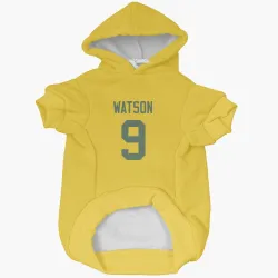 Green Bay Packers Christian Watson Gold Pet Hoodie for Dog & Cat
