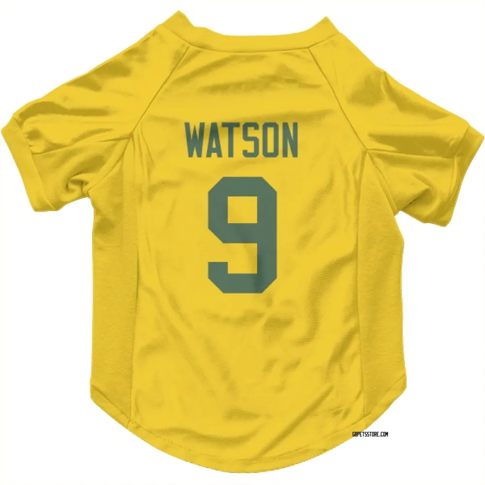 Green Bay Packers Christian Watson Gold Pet Jersey for Dog & Cat