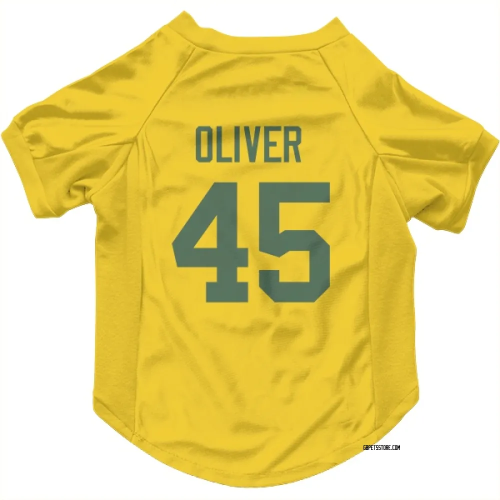 Green Bay Packers Collin Oliver Gold Pet Jersey for Dog & Cat