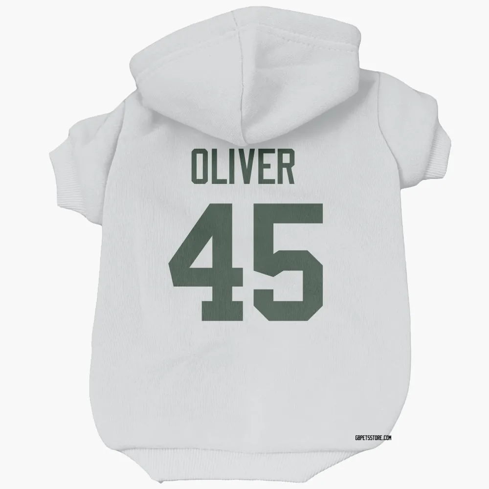 Green Bay Packers Collin Oliver White Pet Hoodie for Dog & Cat