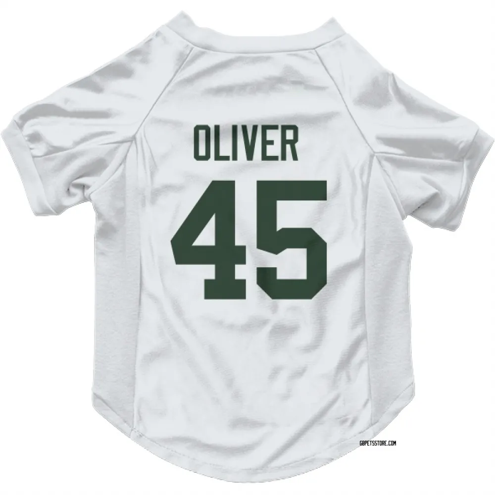 Green Bay Packers Collin Oliver White Pet Jersey for Dog & Cat