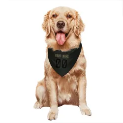 Green Bay Packers Custom Black Service Pet Bandana for Dog & Cat