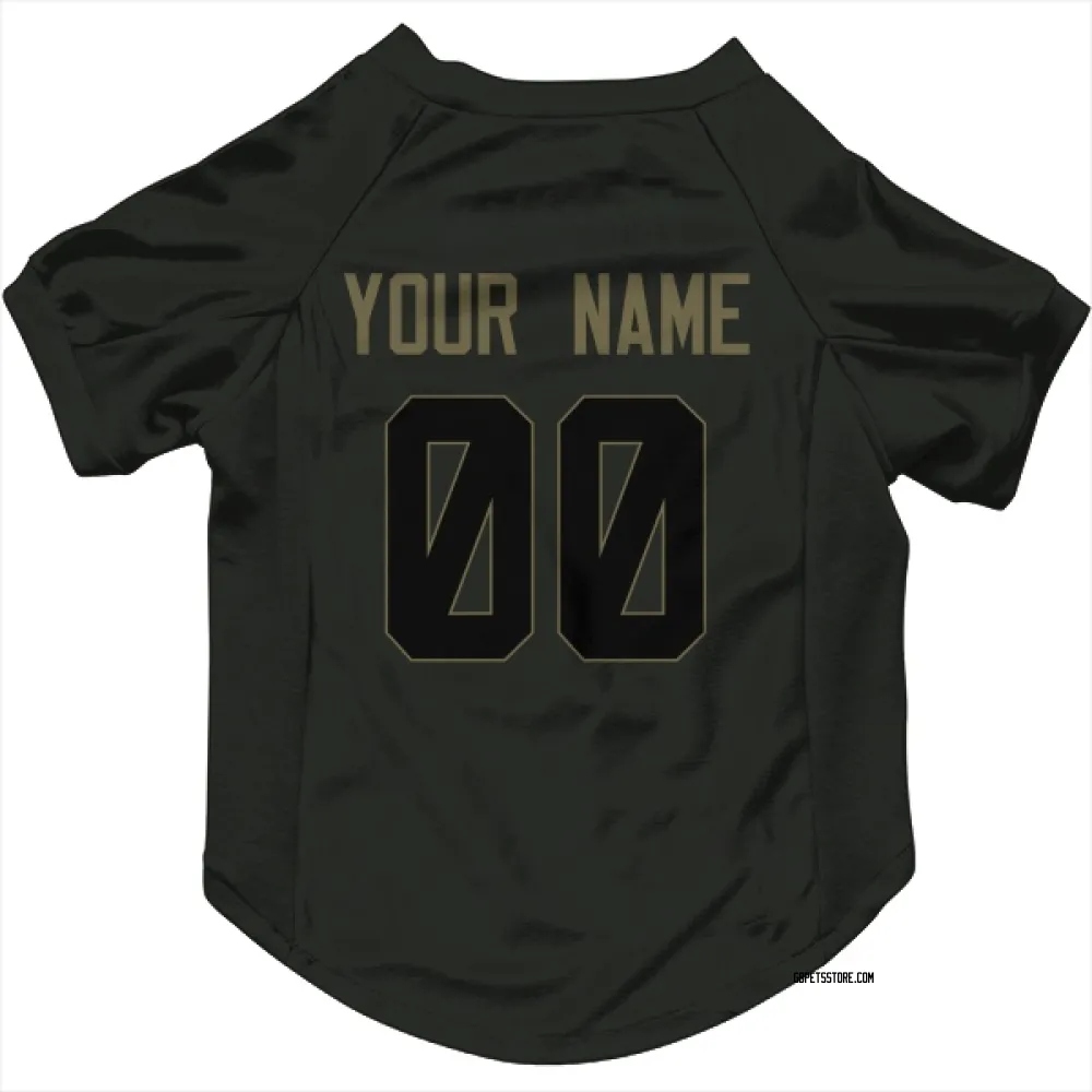 Green Bay Packers Custom Black Service Pet Jersey for Dog & Cat