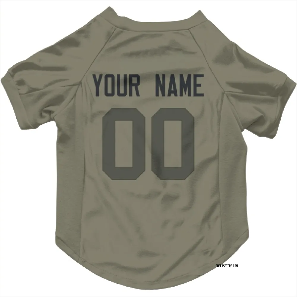 Green Bay Packers Custom Olive Pet Jersey for Dog & Cat