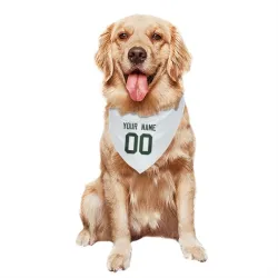 Green Bay Packers Custom White Pet Bandana for Dog & Cat